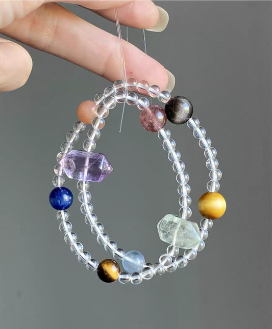 9-Crystal Power Bracelet – Attract Love, Wealth & Success (All Zodiacs)