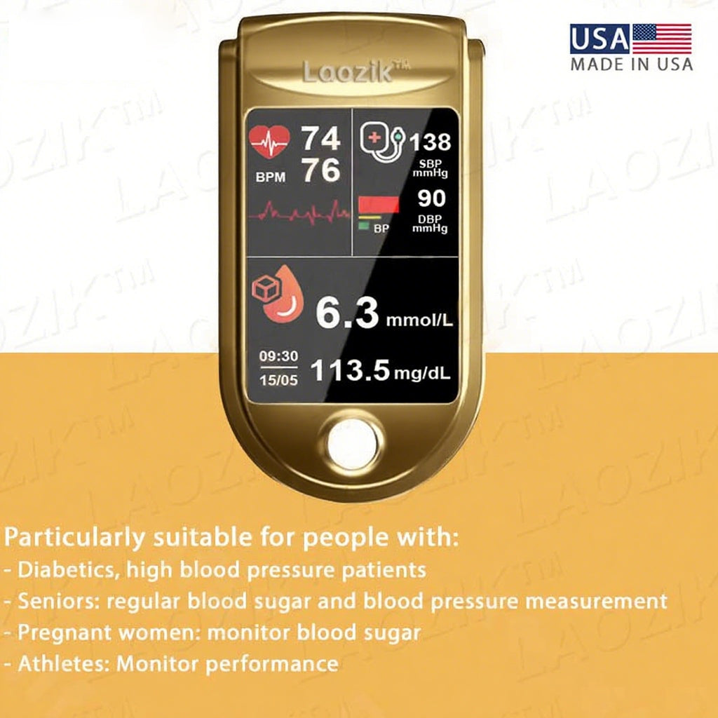 Revolutionary Non-Invasive Glucose Monitor by Crystarai™ – Smart, Painless & Made in USA
