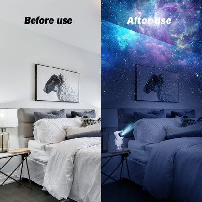 Best Quality ASTRONAUT LIGHT PROJECTOR – 360° Galaxy Star Projector with Double Magnets, Timer & Remote Control