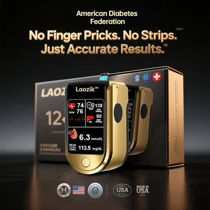 Revolutionary Non-Invasive Glucose Monitor by Crystarai™ – Smart, Painless & Made in USA